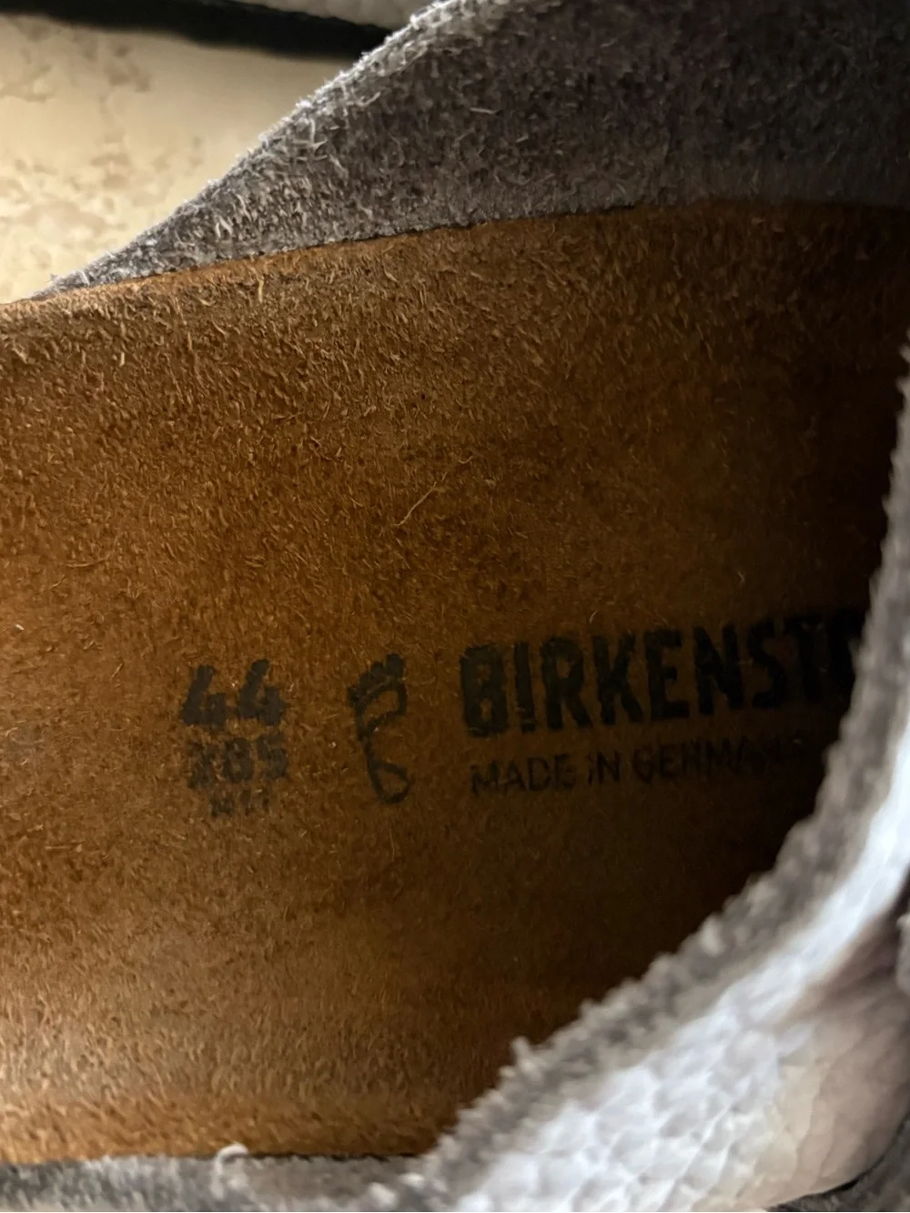 BIRKENSTOCK Kyoto Men’s Leather Sandal | Desert Buck Whale Gray | Size EU 44